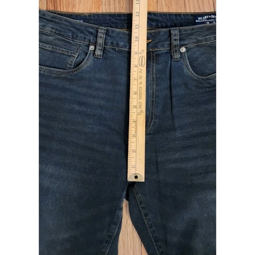 Buffalo David Bitton Jeans 36x30 Blue Relaxed Straight Stretch Driven Basic Dark - Picture 5 of 9
